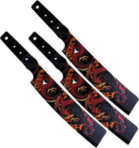 Toro Knives Besito Slim Red Dragon Art Design Throwing Cleavers Pack 075