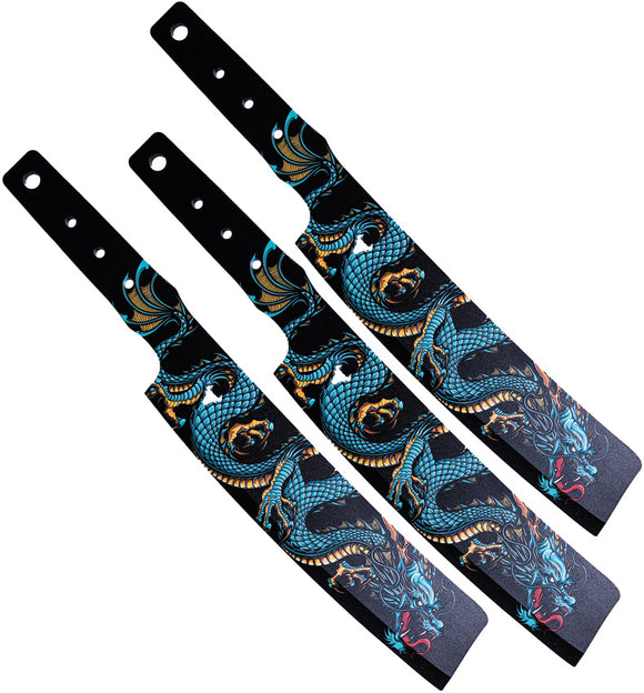 Toro Knives Besito Slim Blue Dragon Art Design Throwing Cleavers Pack 076