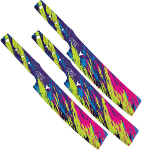 Toro Knives Besito Graffiti Multi-Colored Design 3 Throwing Cleavers Pack 077