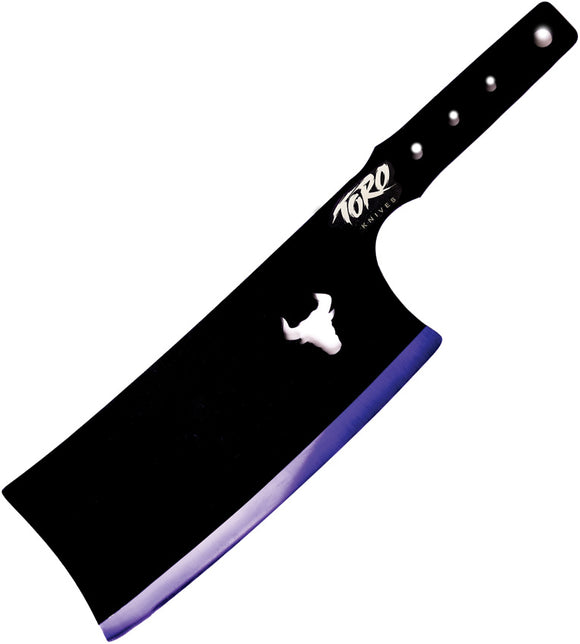 Toro Knives Besito Purple & Black 3Cr13 Steel Devil Art Throwing Cleaver 084