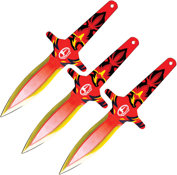World Knife Throwing League Phoenix Inferno 3Cr13 Steel 3 Knife Pack 136