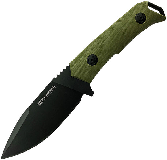 Willumsen Copenhagen Medium Despot OD Green Fixed Blade Knife 005