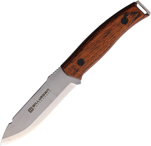 Willumsen Copenhagen Wild1 Brown Wood Sandvik 14C28N Fixed Blade Knife W121LSW
