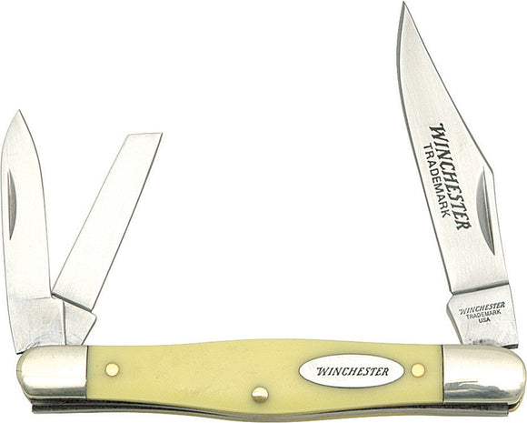 Winchester Whittler 3-Blade Yellow Handle Folding Pocket Knife 14070Y