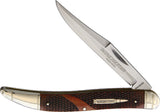 Winchester Toothpick Brown Checkered Bone Handle Folding Knife 19102C