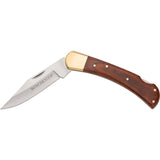 Winchester Large Lockback Brown Wood Folding Stainless Pocket Knife 6220020W