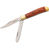 Winchester Trapper Brown Wood Folding Stainless Pocket Knife w/ Tin 6220090W