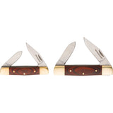 Winchester Stockman Wood Folding Stainless Pocket Knife 2pc Set w/ Tin 6220091W