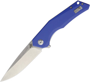 B'yond EDC Arch Blue G10 Linerlock Folding 3.5" Drop Point Knife 1901DGBL