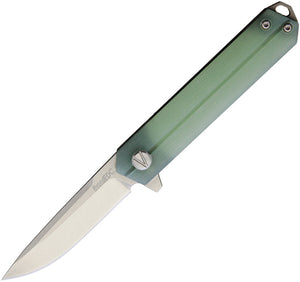 B'yond EDC Linear Jade Linerlock Folding D2 Pocket Knife 1905DGSTG