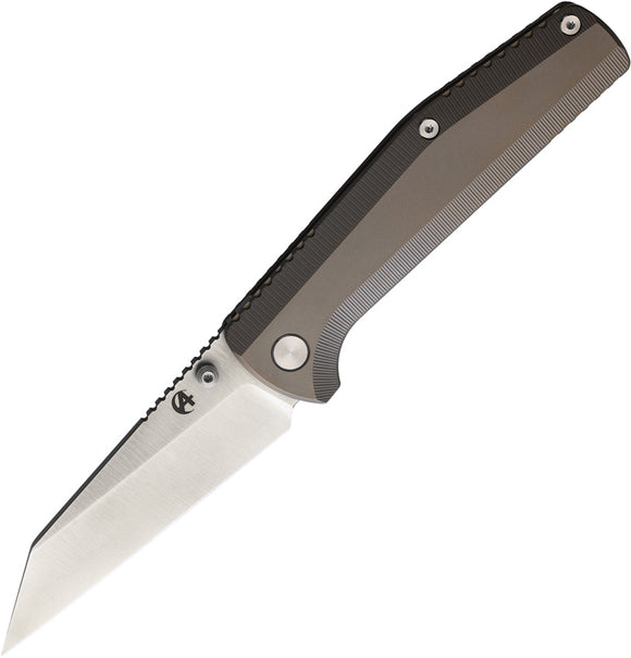 Beyond EDC Contact Framelock Gray Titanium Folding S35VN Pocket Knife C2101BR