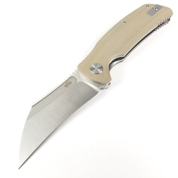 Beyond EDC Garra Pocket Knife Linerlock Brown Micarta Folding VG-10 Blade 2102SA