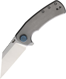 Beyond EDC Wharning Button Lock Gray Titanium Folding M390 Pocket Knife CTM2301