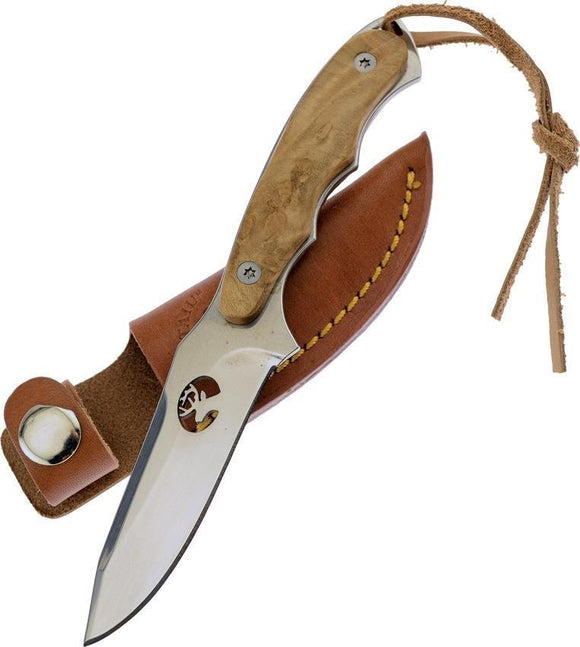 Frost Cutlery Whitetail Skinner Raiz Deer Fixed Blade Wood Handle Knife