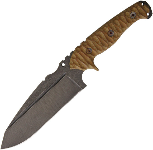 Wander Tactical Smilodon The Oath Brown Micarta Handle D2 Steel Fixed Blade Knife 06RG