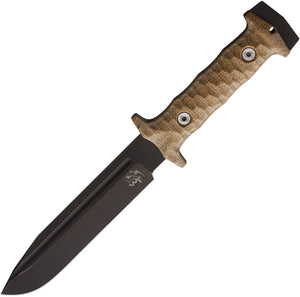 Wander Tactical Centuria Brown Micarta D2 Steel Fixed Blade Knife w/ Sheath K208