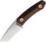 WOOX Bad Boy Walnut Wood Stainless Tanto Fixed Blade Knife w/ Belt Sheath K03001