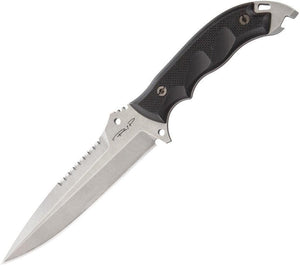 DPx Gear HEFT 6 Razorback Black Handle Fixed Blade Knife 