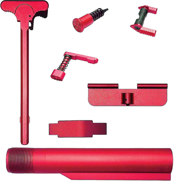 XTS AR-15 Red Anodized Rifle Parts Kit adzpkrd – Atlantic Knife