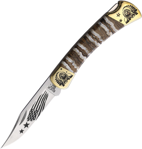 Yellowhorse Custom Buck 110 Chief Lockback Mammoth Tooth Folding 420HC Knife 385
