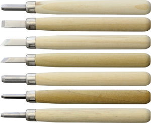 Yoshiharu 7pc KL-7 Japanese Wood Handle 5.5" Carving Tools Set YSH026