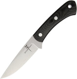 Zoe Crist Fixed Blade Knife Kestrel 7.75" Black Canvas Micarta A-2 Blade KMBC