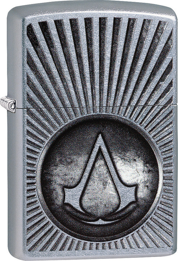 Zippo Lighter Assassins Creed Chrome Windproof Usa new 02190