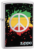 Zippo Lighter Peace Splash Africa Windproof Usa New 02207