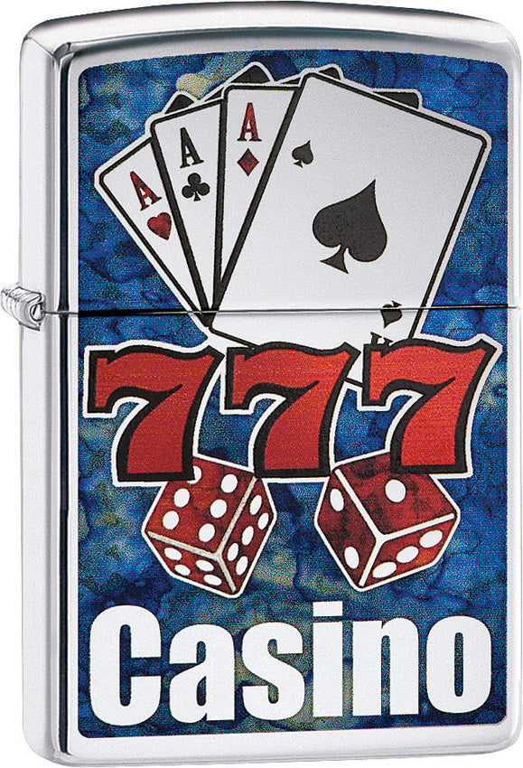 Zippo Lighter Fushion Casino Cards Dice Slots Windproof USA New 02234