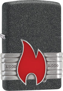 Zippo Lighter Zippo Red Vintage Wrap Fire Flame Windless USA Made 04631
