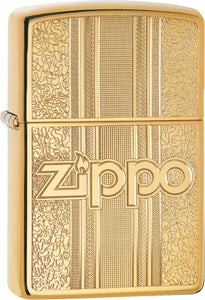 Zippo Lighter Gold Pattern Windless USA Made 05446