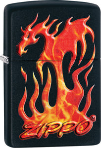 Zippo Lighter Zippo Flaming Dragon Windless USA Made 06439