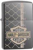 Zippo Lighter Harley Davidson Black Ice Windless USA Made 06738