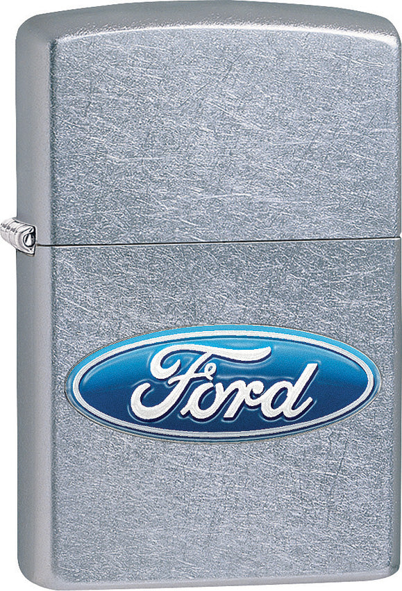 Zippo Lighter Street Chrome Ford Oval Design Made In The USA 06851