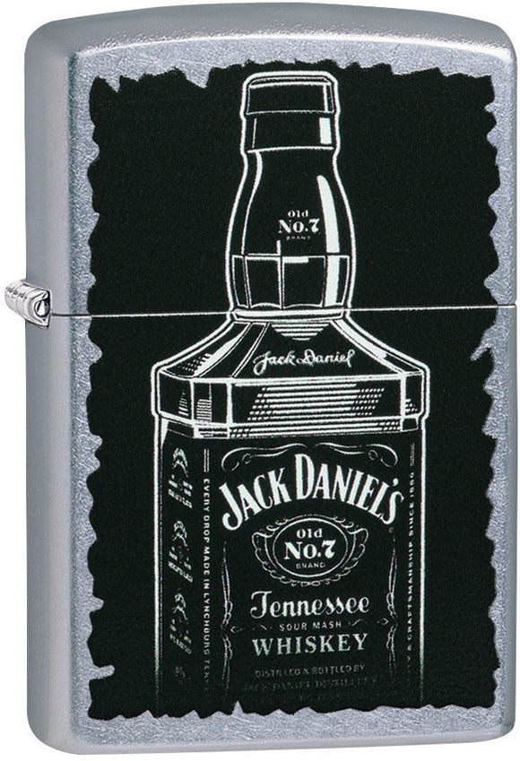 Zippo Jack Daniels Tennessee Whiskey Street Chrome Windproof Lighter 07282
