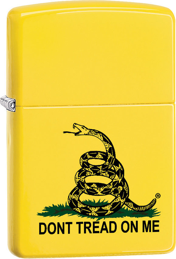 Zippo Lighter Yellow Don't Tread On Me Design Made In The USA 07514