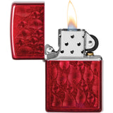 Zippo Iced Flame Design Apple Red Windproof Lighter 08390