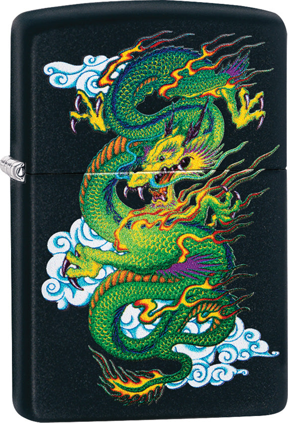 Zippo Dragon Design Black Matte Windproof Lighter 08715