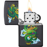 Zippo Dragon Design Black Matte Windproof Lighter 08715