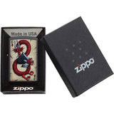 Zippo Dragon Ace Design Black Matte Windproof Lighter 08716