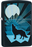 Zippo Wolf And Moon Black Matte Windproof Lighter 09072