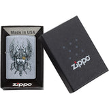Zippo Viking Warrior Design Street Chrome Windproof Lighter 09079