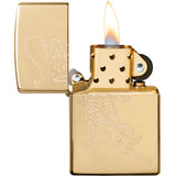 Zippo Tiger Design High Polish Brass Windproof Lighter 09138