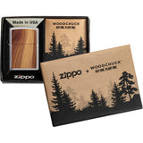 Zippo Woodchuck Design Cedar Wood Windproof Lighter 09635