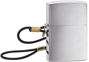 Zippo Lighter Brushed Chrome Loss Proof 10100