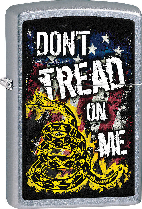 Zippo Lighter Street Chorme Don't Tread On Me Design Made In The USA 10486