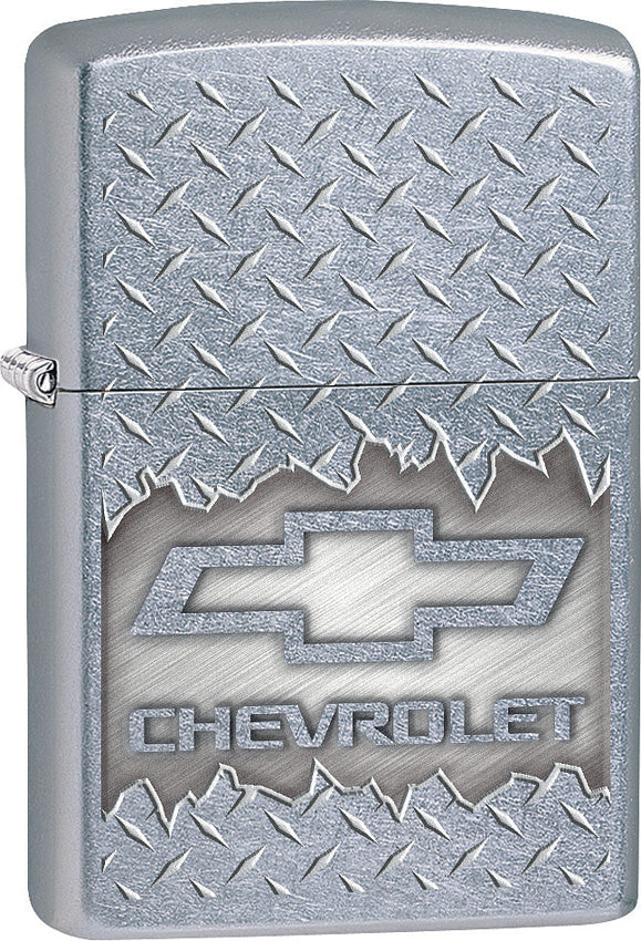 Zippo Lighter Street Chrome Chevrolet Bowtie Design Made In The USA 10488