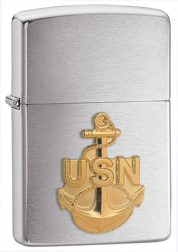 Zippo Lighter U S Navy Anchor Windproof United States USA 10510