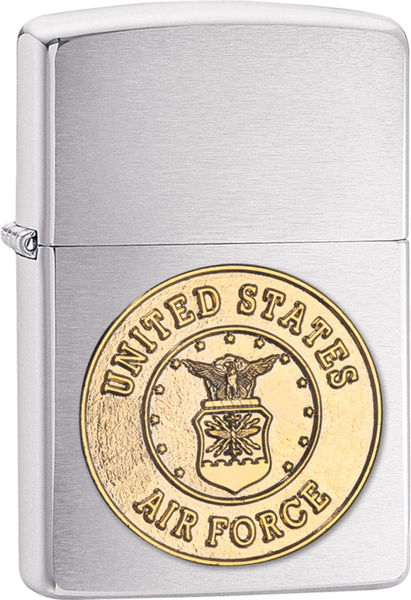 Zippo United States Air Force Brushed Chrome Windproof Lighter 10570