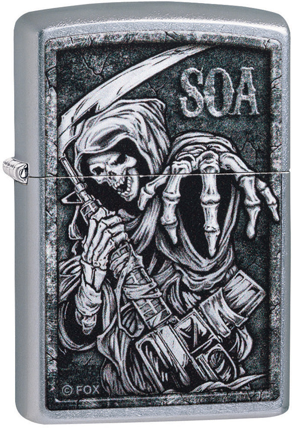 Zippo Sons of Anarchy SOA Reaper Street Chrome Windproof Lighter 11332